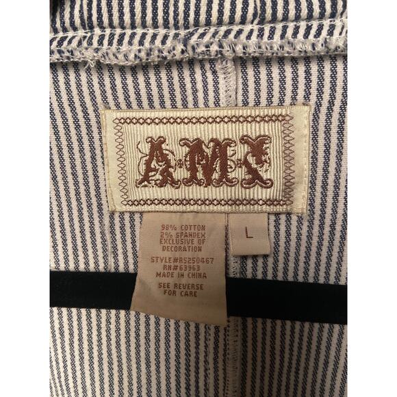 AMX Ruffled Cotton Jacket.  Size L - Picture 6 of 6